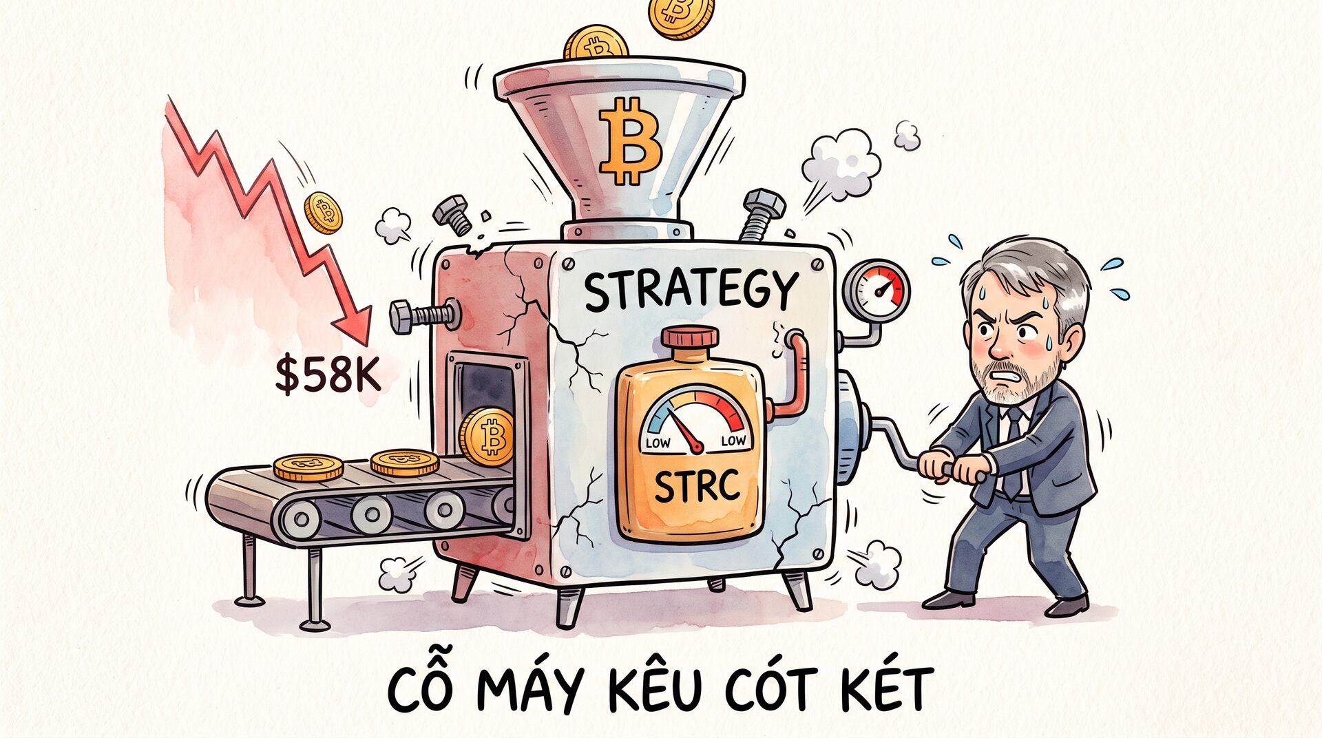 Cỗ máy mua Bitcoin của Michael Saylor đang bị thử lửa lần đầu tiên