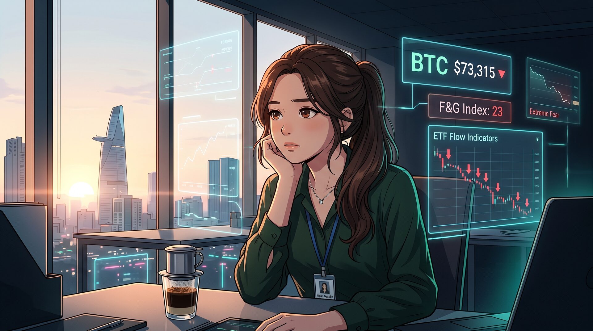 Extreme Fear kéo dài — ETF rút ròng kỷ lục, BTC giằng co dưới $74K