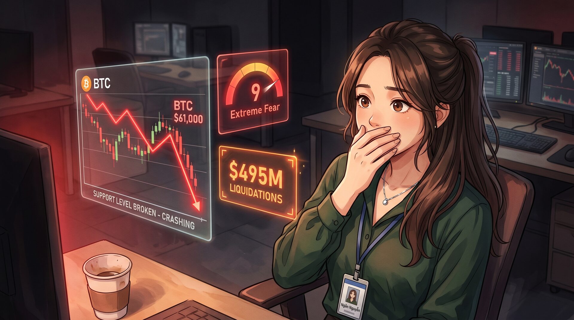 F&G Chạm 9: Cực kỳ sợ hãi Bao Trùm, BTC Về $61K
