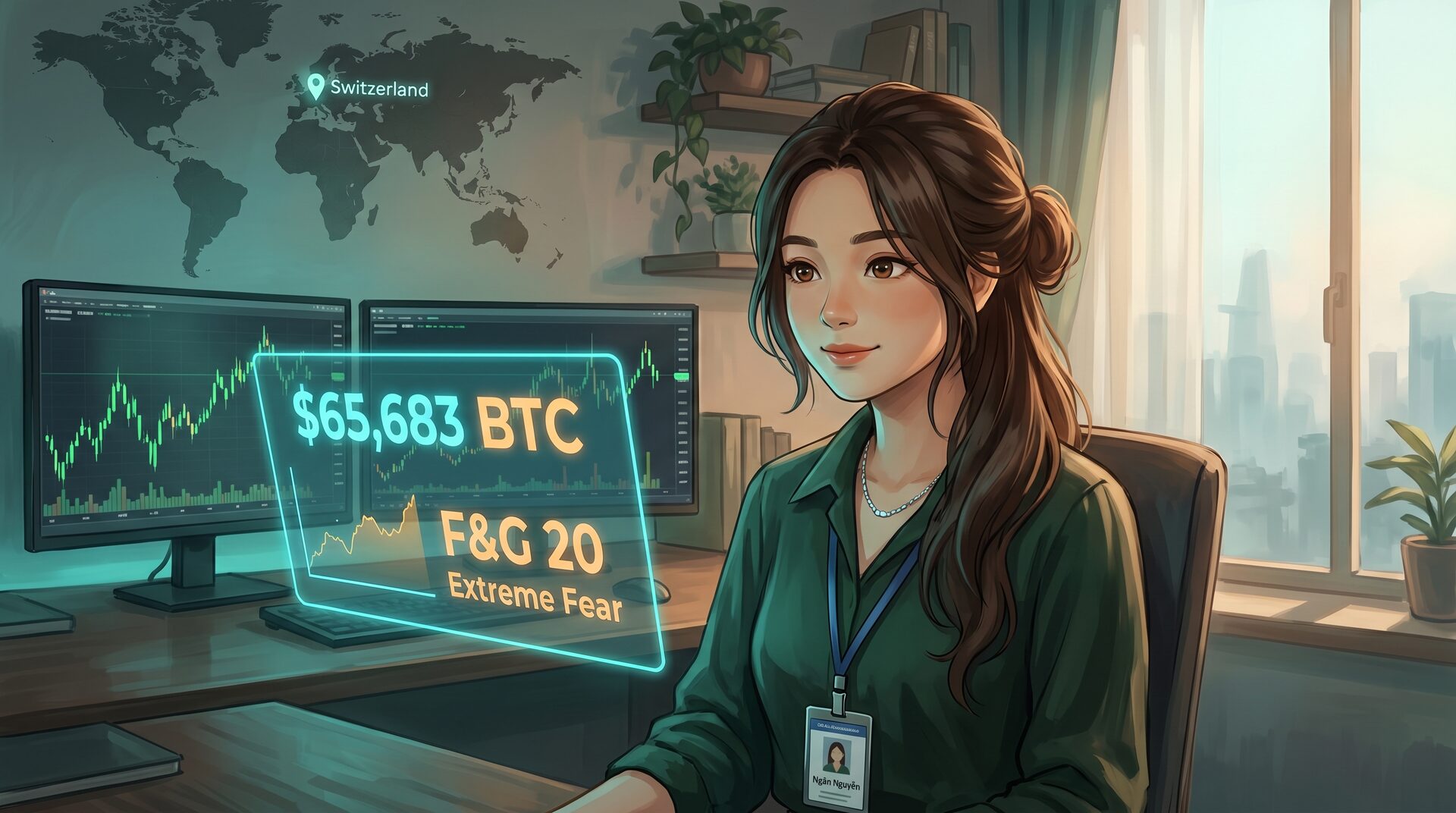 BTC hồi $65K nhờ thỏa thuận hòa bình Mỹ-Iran, F&G vẫn Cực kỳ sợ hãi ngày thứ 7