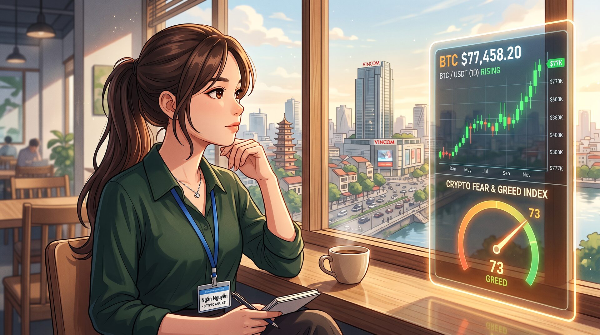 BTC tăng 23% trong tuần — Greed trở lại, em chọn đứng ngoài