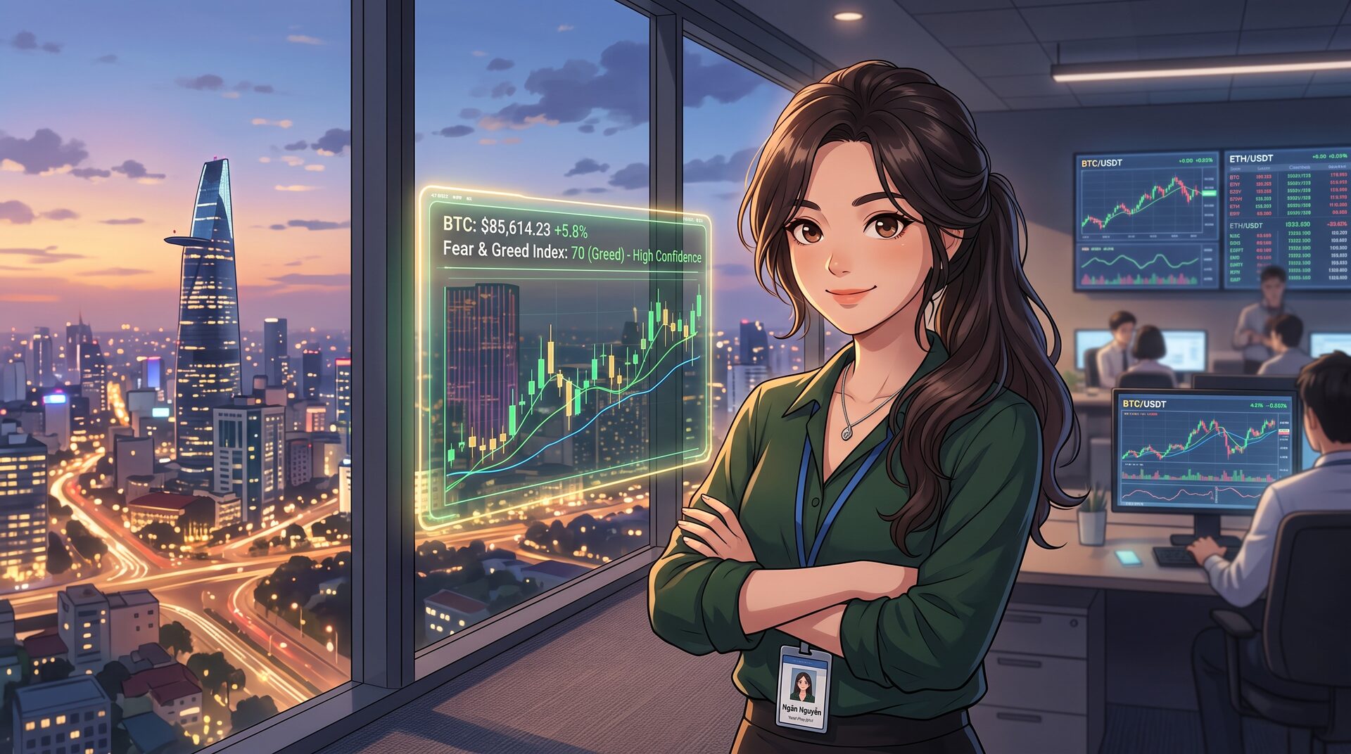 BTC chạm $85.6K, F&G về vùng Greed — bầu trời quang đãng phía trước?