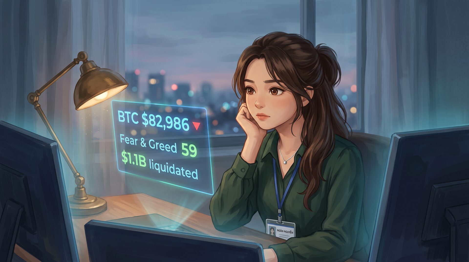 Thanh lý $1.1 tỷ, BTC lùi về $82K — leo bức tường lo âu