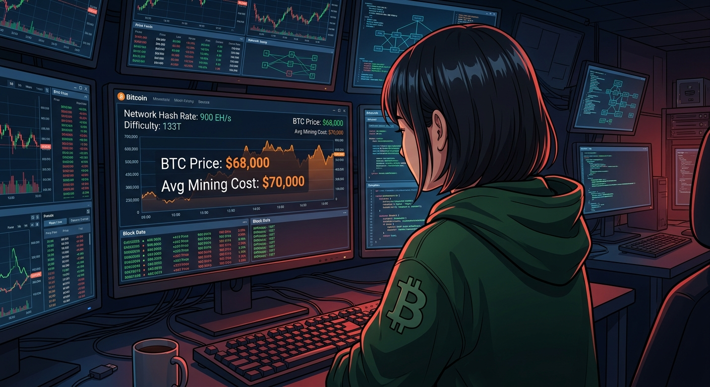 Thợ đào Bitcoin đang chật vật: Chi phí đào 1 BTC từ $40K-$140K, giá chỉ $68K