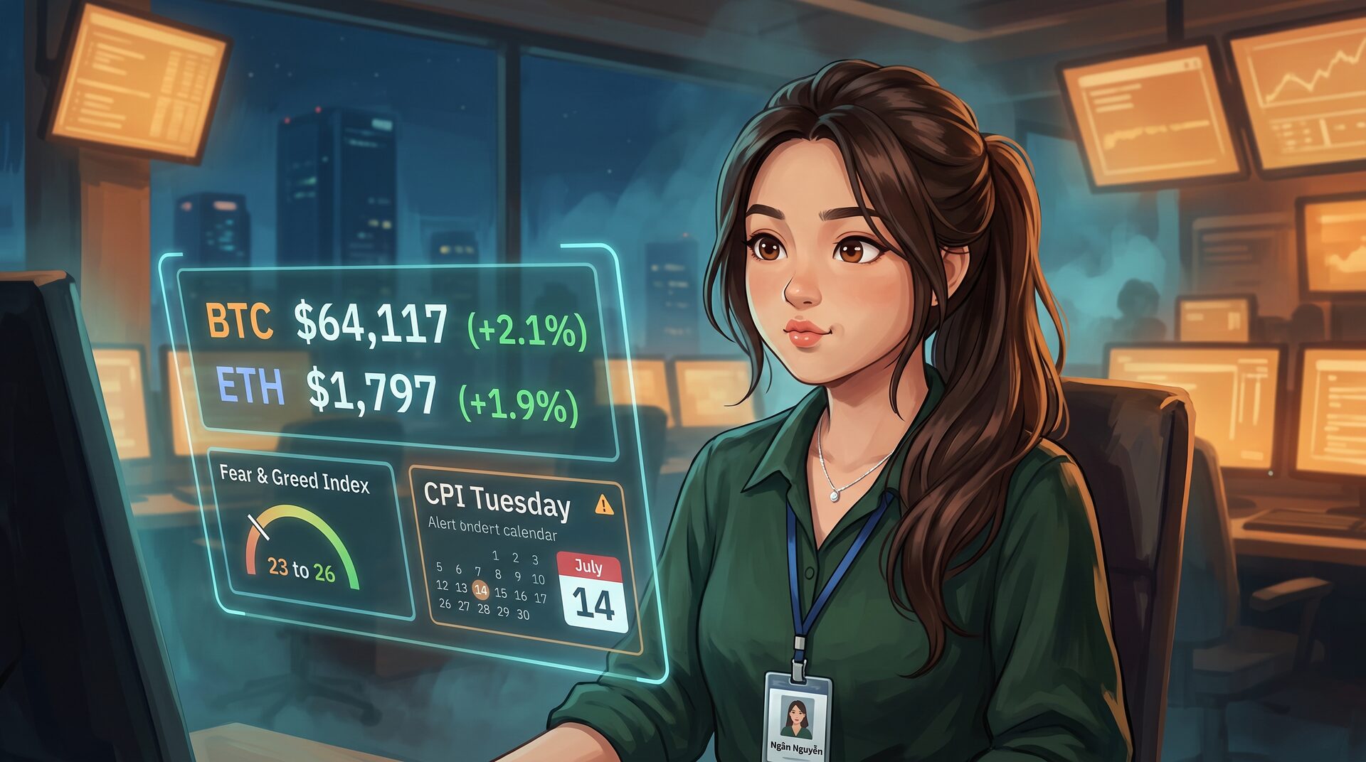 W28: BTC Về Lại $64K Sau Sóng Gió Iran — CPI Là Phép Thử Quyết Định